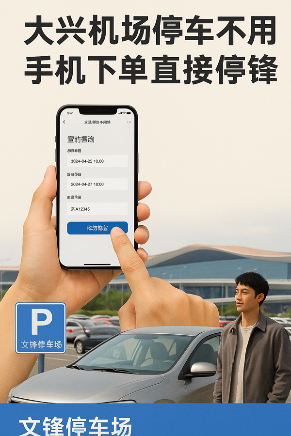 文鋒停車車主全程可視化，大興機場停車過程自己掌控